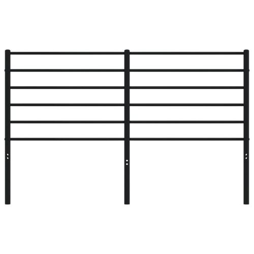 Метална резервна табла за легло, черна, 160 см