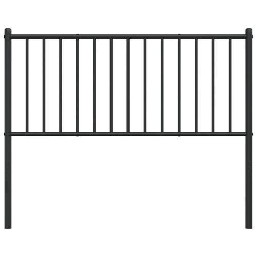 Метална резервна табла за легло, черна, 75 см