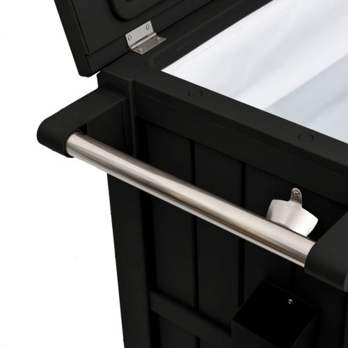 Количка за сервиране 3 в 1, черна, полипропилен