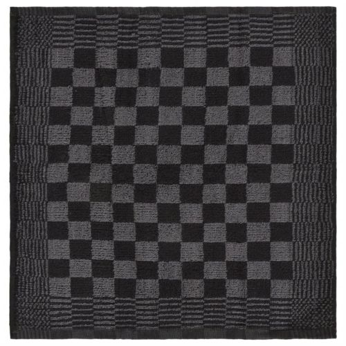 Комплект кърпи от 10 части, черен и сив, памук