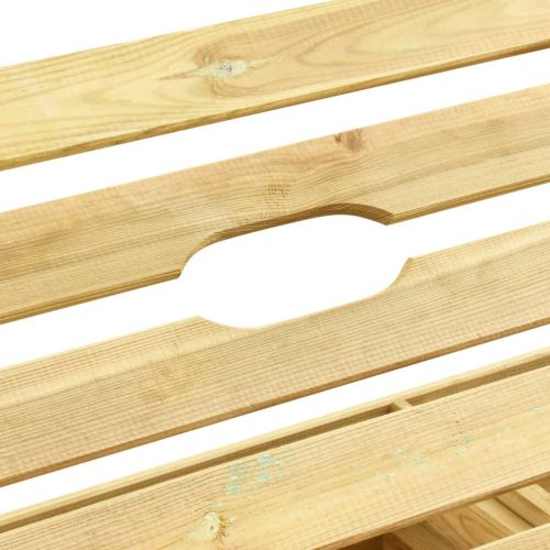 Двоен шезлонг, борово дърво със зелена импрегнация