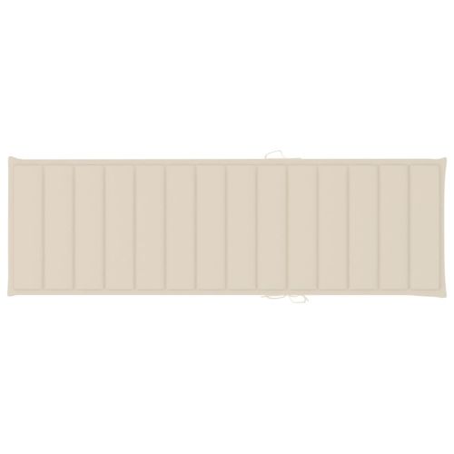 Двоен шезлонг с кремави шалтета, импрегнирано борово дърво