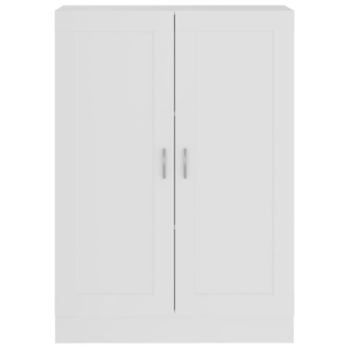 Шкаф за книги, бял, 82,5x30,5x115 см, инженерно дърво