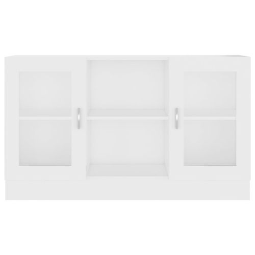 Шкаф витрина, бял, 120x30,5x70 см, ПДЧ