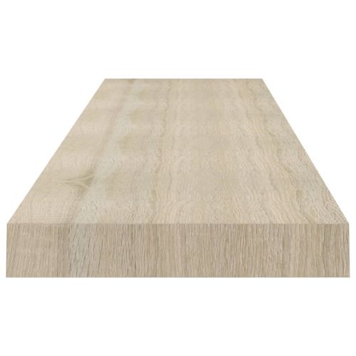 Окачени стенни рафтове, 4 бр, дъб, 120x23,5x3,8 см, МДФ