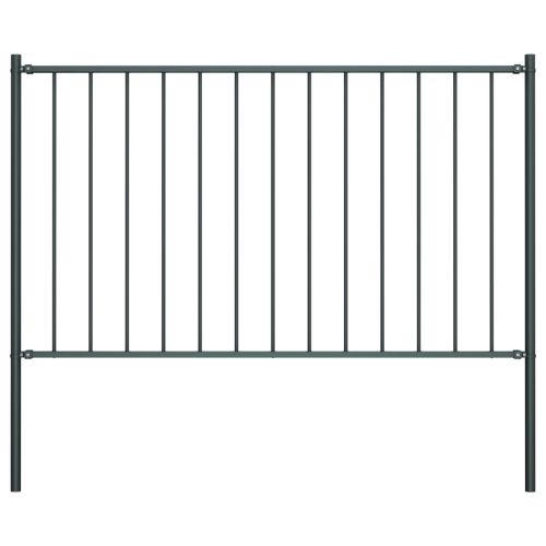 Ограден панел Woerden със стълбове, стомана 1,7x0,75 м, антрацит