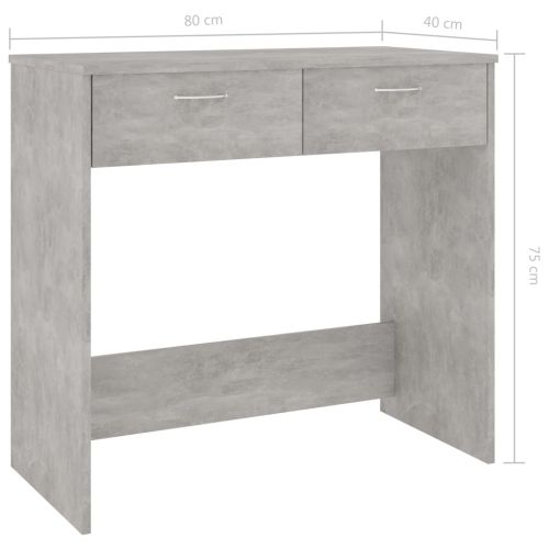 Бюро, бетонно сиво, 80x40x75 см, инженерно дърво