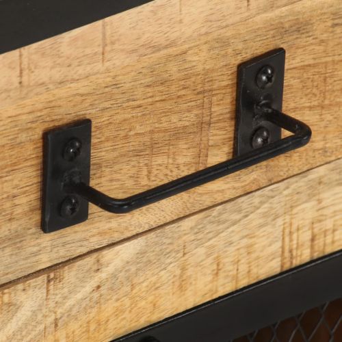 Нощно шкафче, 43x30x51 см, грубо мангово дърво масив