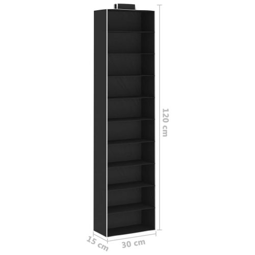 Окачени органайзери за дрехи, 2 бр, с 10 рафта, текстил