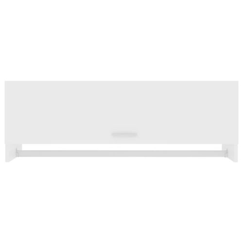 Гардероб, бял, 100x32,5x35 см, инженерно дърво