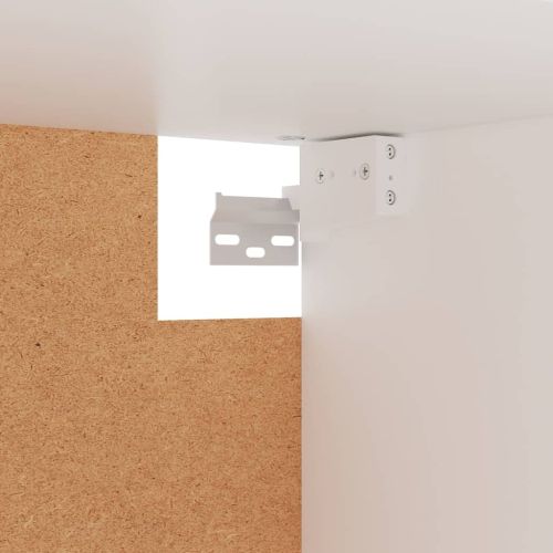 Гардероб, бял, 100x32,5x35 см, инженерно дърво