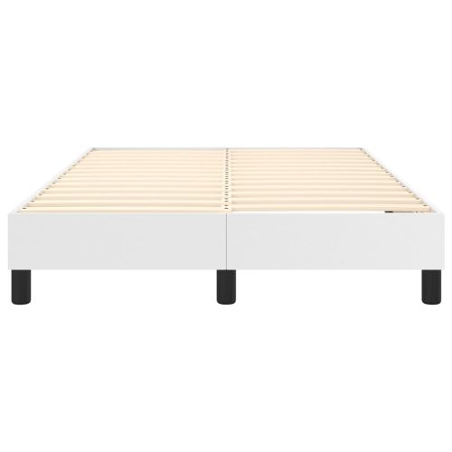 Рамка за легло с пружини бяла 120x200 см, изкуствена кожа