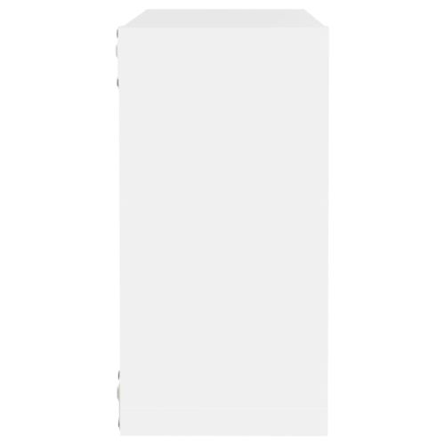 Стенни кубични рафтове, 6 бр, бели, 30x15x30 см