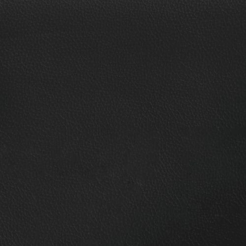 Рамка за легло с пружини, черна, 140x190 см изкуствена кожа