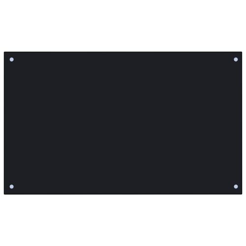 Кухненски гръб, черен, 100x60 см, закалено стъкло