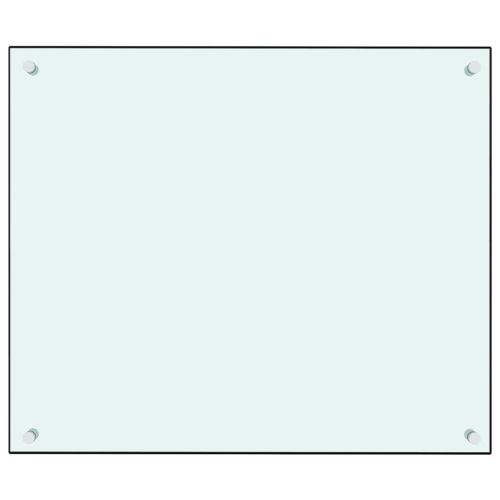 Кухненски гръб, бял, 70x60 см, закалено стъкло