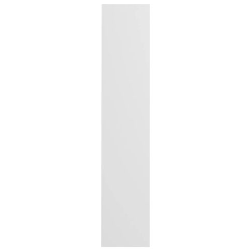 Стенен шкаф за обувки, бял, 80x18x90 см, инженерно дърво