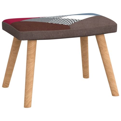 Релаксиращ стол с табуретка, пачуърк, плат