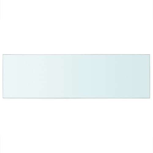 Рафтове, 2 бр, панели прозрачно стъкло, 80x25 см