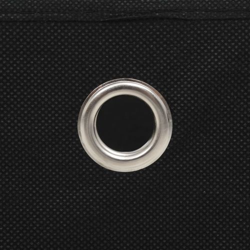 Кутии за съхранение, 4 бр, нетъкан текстил, 32x32x32 см, черни