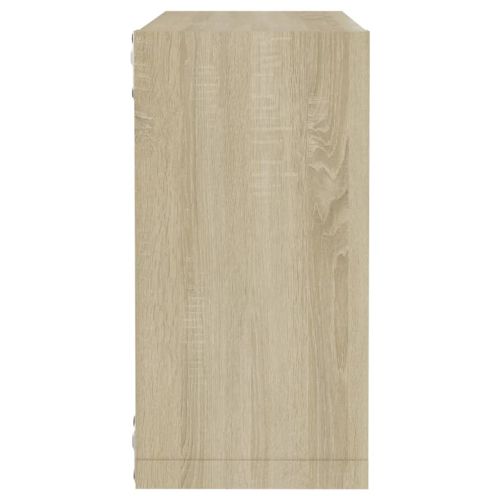 Стенни кубични рафтове, 2 бр, дъб сонома, 30x15x30 см