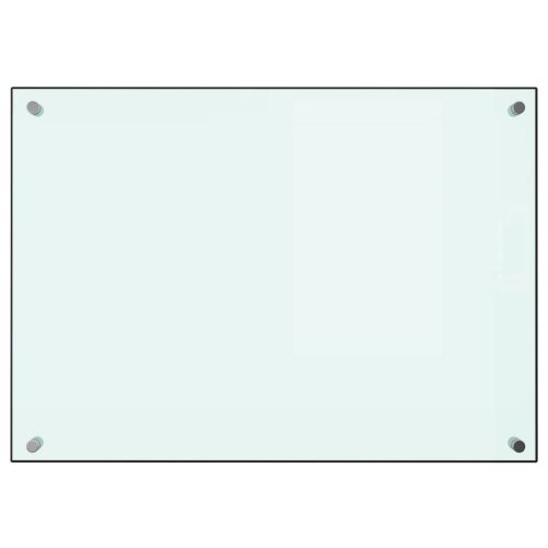 Кухненски гръб, бял, 70x50 см, закалено стъкло