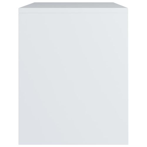 Нощно шкафче, бяло, 40x30x40 см, инженерно дърво