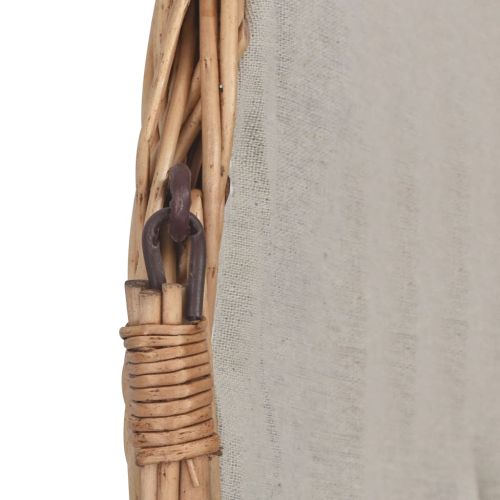 286989 Firewood Basket with Handle 61,5x46,5x58 cm Brown Willow