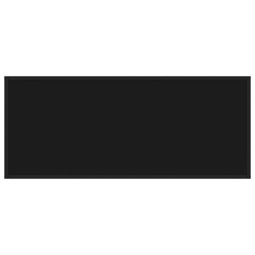 Кафе маса, черна, с черно стъкло, 120x50x35 см