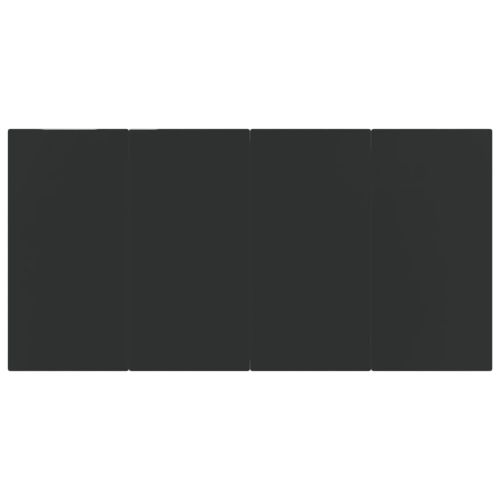 Градински трапезен комплект, 7 части, черен