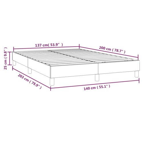 Рамка за легло с пружини бяла 140x200 см изкуствена кожа