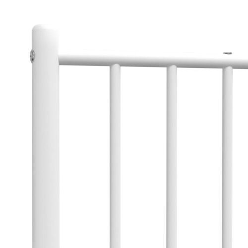 Метална резервна табла за легло, бяла, 107 см