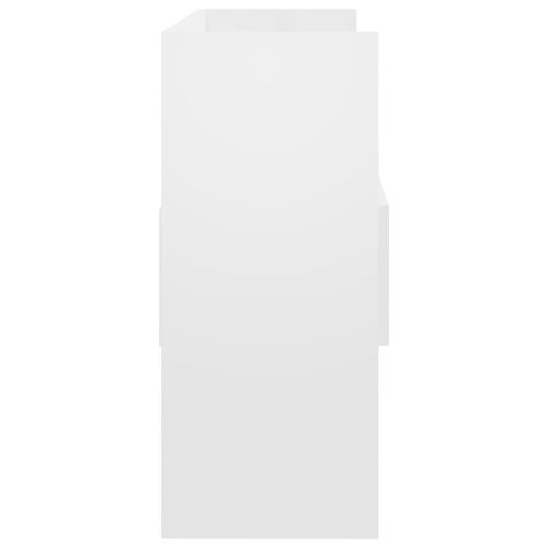 Бюфет, бял гланц, 105x30x70 см, инженерно дърво