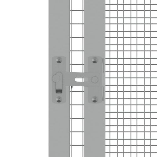 Клетка за птици сива 213,5x217,5x211,5 см поцинкована стомана