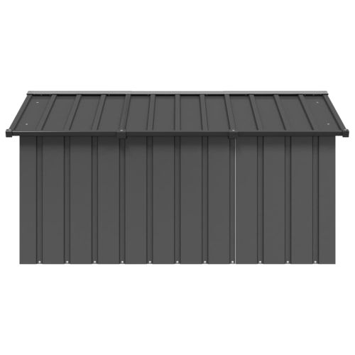 Кучешка къща антрацит 116,5x153x81,5 см поцинкована стомана