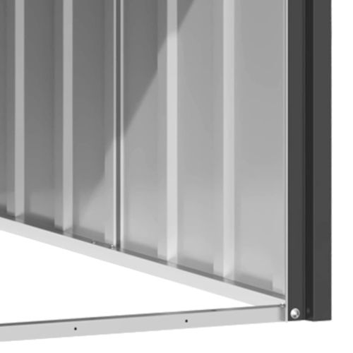 Кучешка къща антрацит 116,5x153x81,5 см поцинкована стомана