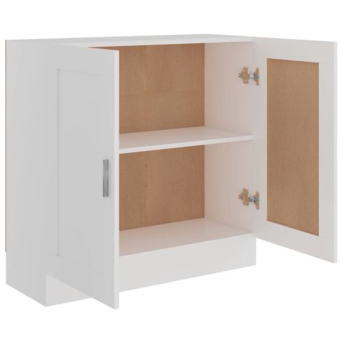 Библиотека, бяла, 82,5x30,5x80 см, инженерно дърво