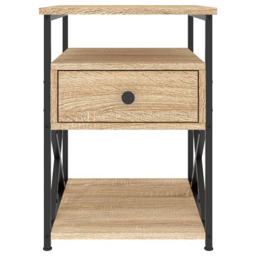 Нощно шкафче, дъб сонома, 40x42x55 см, инженерно дърво