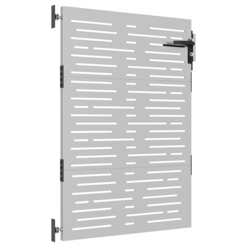 Градинска порта 85x125 см, кортенова стомана, квадратен дизайн