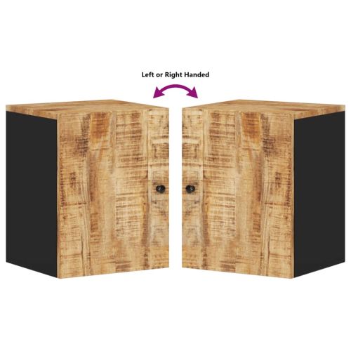 Стенен шкаф за баня 38x33x48 см масивно мангово дърво