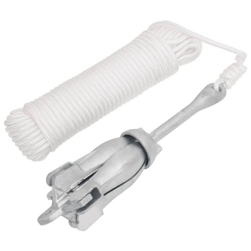 Сгъваема котва с въже сребриста 6 kg Горещо поцинкован чугун