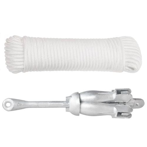 Сгъваема котва с въже сребриста 6 kg Горещо поцинкован чугун