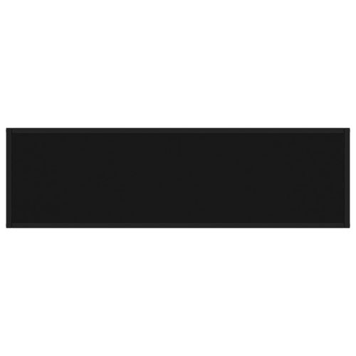 Конзолна маса, черна, 120x35x75 cм, закалено стъкло