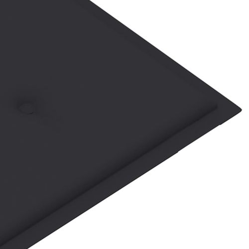 Сгъваема градинска пейка с възглавница, 118 см, бамбук