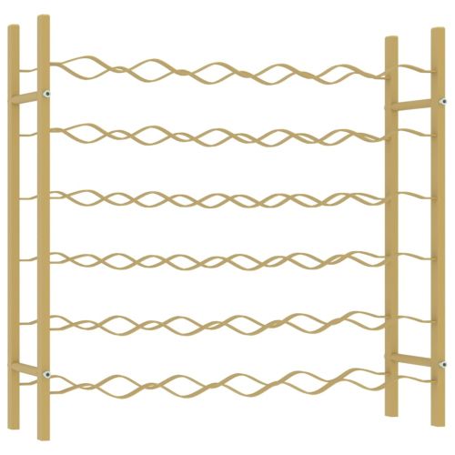 Стойка за вино за 36 бутилки, златиста, метална