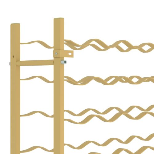 Стойка за вино за 36 бутилки, златиста, метална