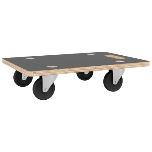 Транспортни колички 2 бр правоъгълни 80x55x11,5 см 250 кг