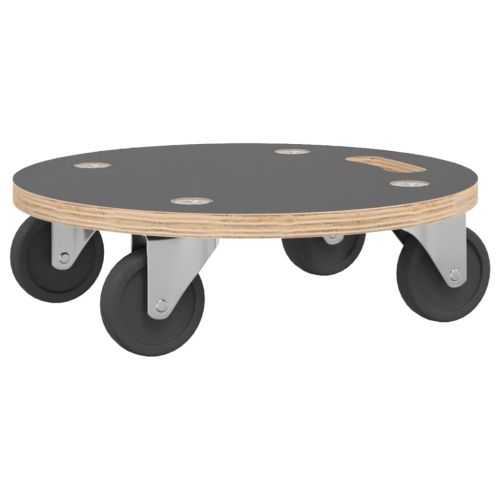 Транспортни колички 2 бр кръгли Ø38x11,5 см 250 кг