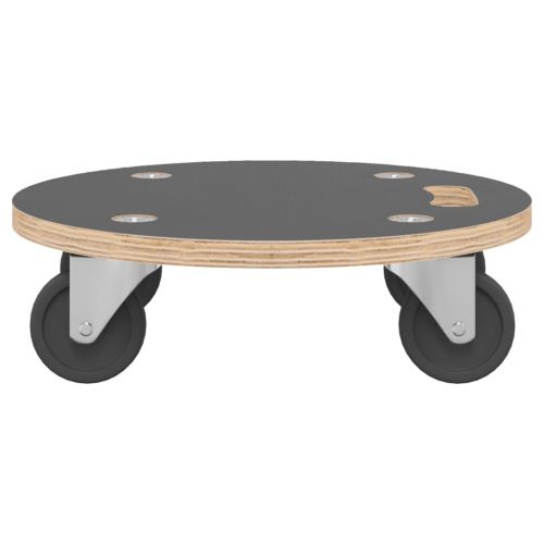 Транспортни колички 2 бр кръгли Ø38x11,5 см 250 кг