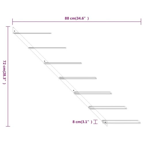 Стойка за вино за 7 бутилки, стенен монтаж, златиста, метал